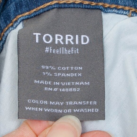 Torrid Womens Blue Maxi Denim Front Slit Skirt Size 16 Boho Classic - Picture 7 of 7